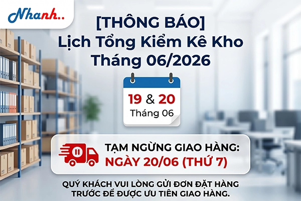 [THÔNG BÁO] Lịch Tổng Kiểm Kê Kho Tháng 06/2026 Và Lịch Giao Nhận Hàng